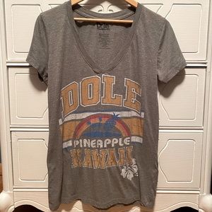 Dole Pineapple Hawaii vintage style v-neck t-shirt, L, very light wear, so comfy